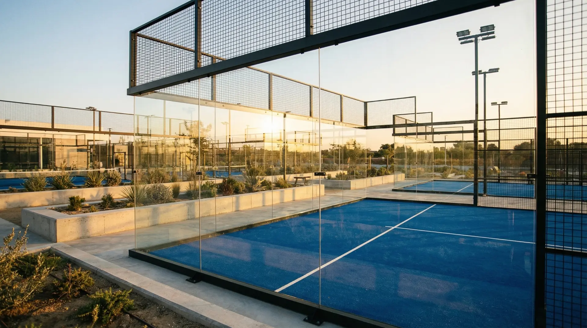 Full-Panorama Padel Court von PADEL HEROES by COPPEN
