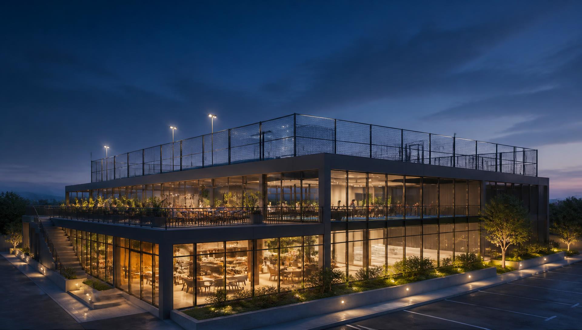 Visualisierung des geplanten PadelHeroes Campus in Bad Dürkheim